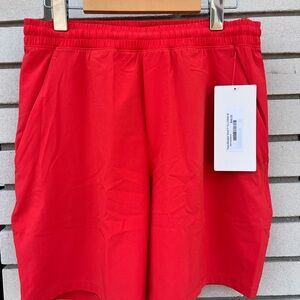 Red Men's Pace breaker Shorts 7”